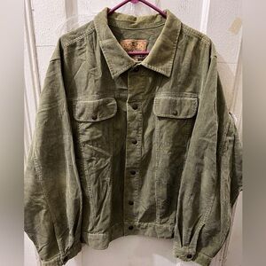 Liberty Blues Mens Green Corduroy Jacket Sz 2XL